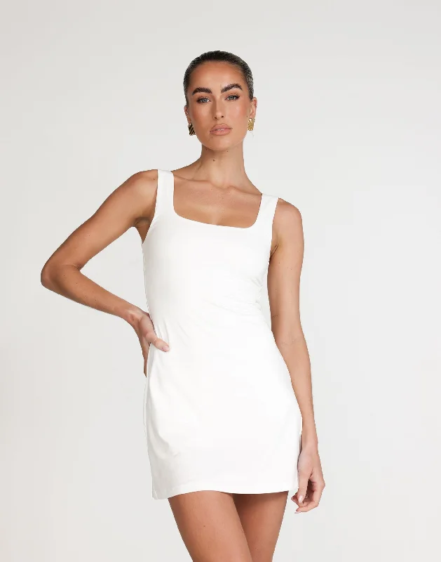 Yoko Skort Mini Dress (White)