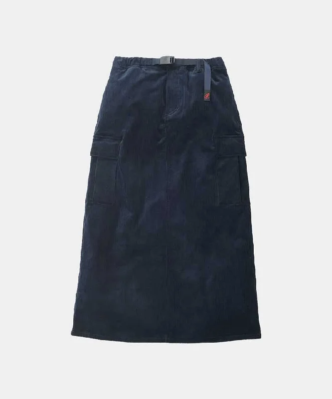 Corduroy Long Cargo Skirt