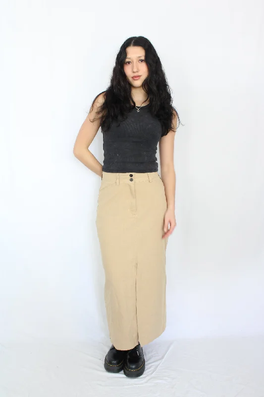 Ruby - Beige Midi Skirt