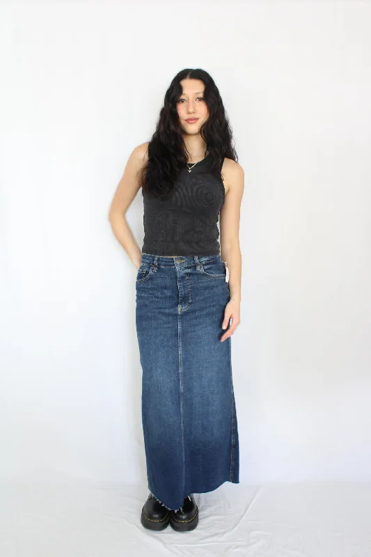 Zara - Dark Wash Denim Skirt