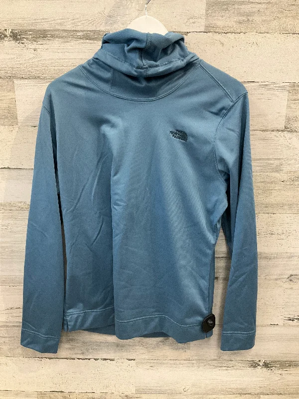 Athletic Top Long Sleeve Collar By The North Face In Blue, Size: Xl