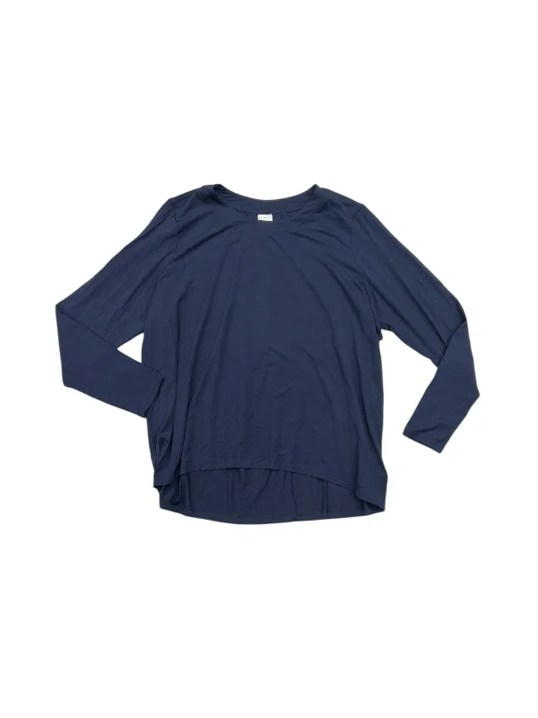 Athletic Top Long Sleeve Crewneck By Athleta In Navy, Size: L