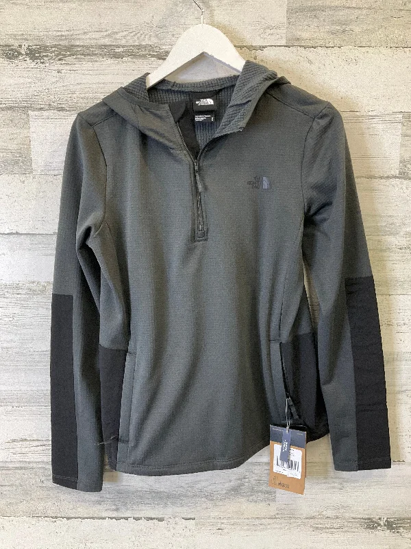 Athletic Top Long Sleeve Hoodie By The North Face In Grey, Size: M