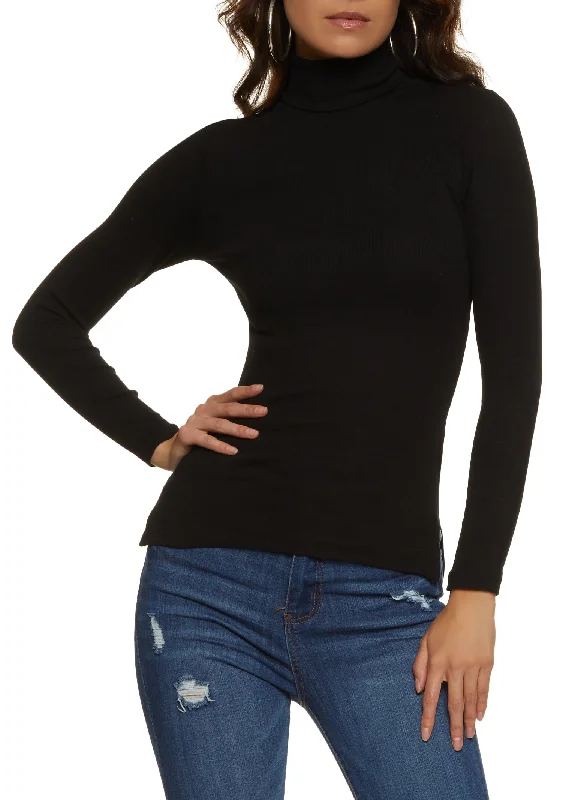 Basic Turtleneck Long Sleeve Top