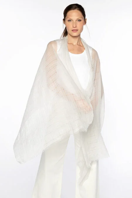 Kinross Cashmere Openwork Sequin Shawl