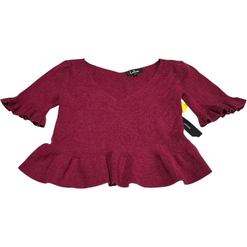 Top Short Sleeve By Lulus In Red, Size: M