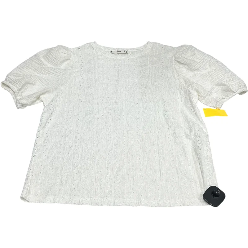 Top Short Sleeve By Mng In White, Size: Xs