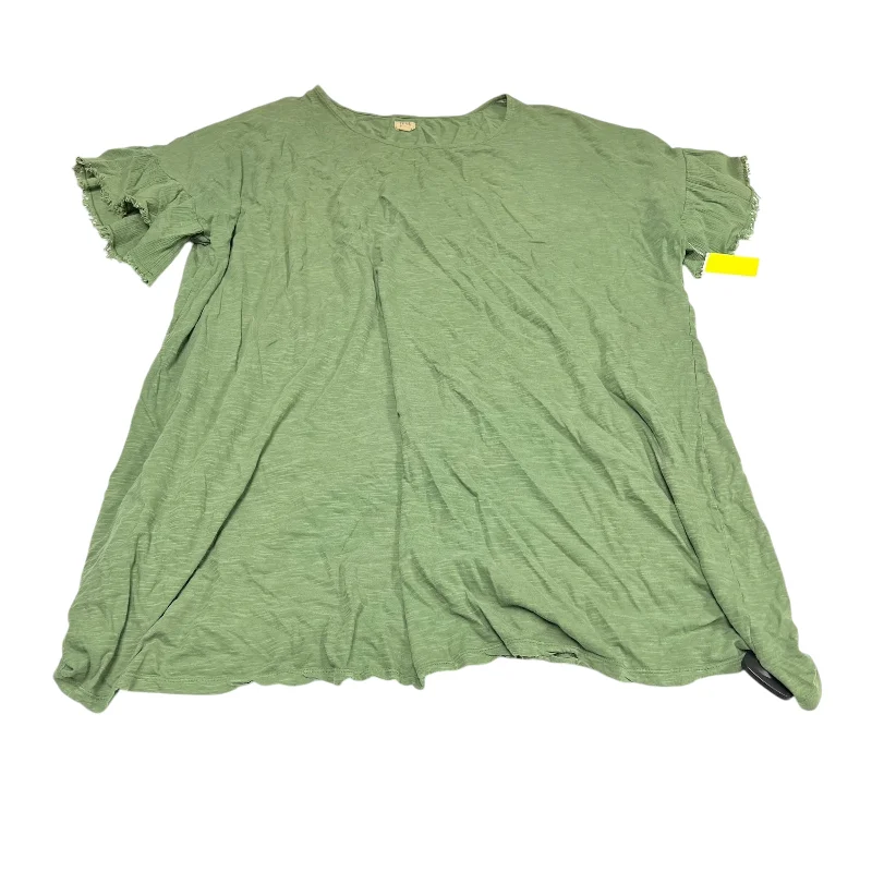 Tunic Short Sleeve By True Craft In Green, Size: 3x