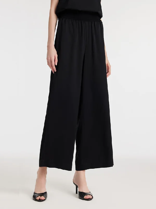 22 Momme Mulberry Silk Women Wide Leg Pants