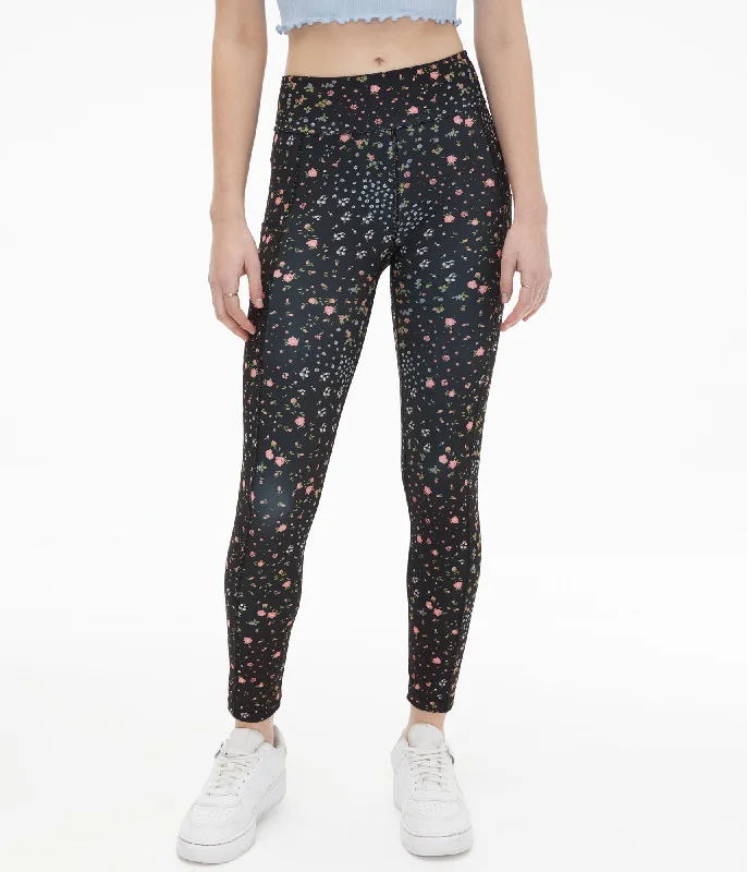 Aeropostale Women's Floral Flex High-Rise Pocket Leggings