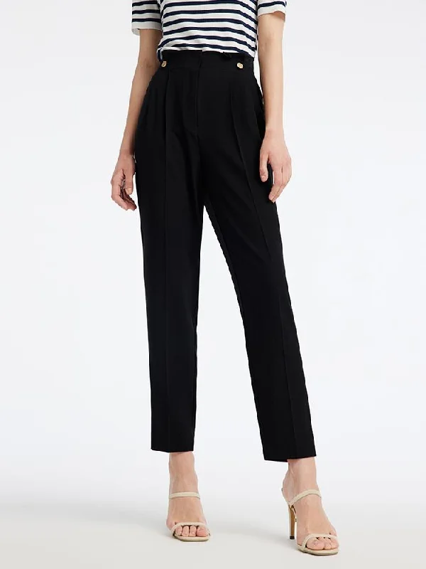 Acetate High-waisted Pencil Pants For Women