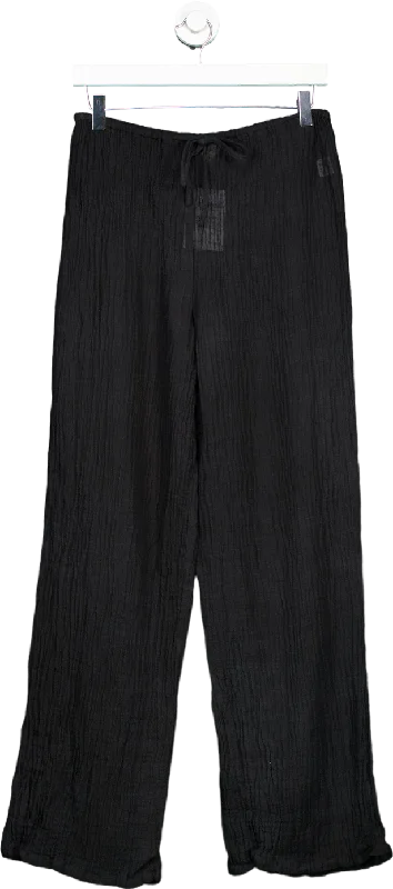 Monday Black Linen Trousers US S