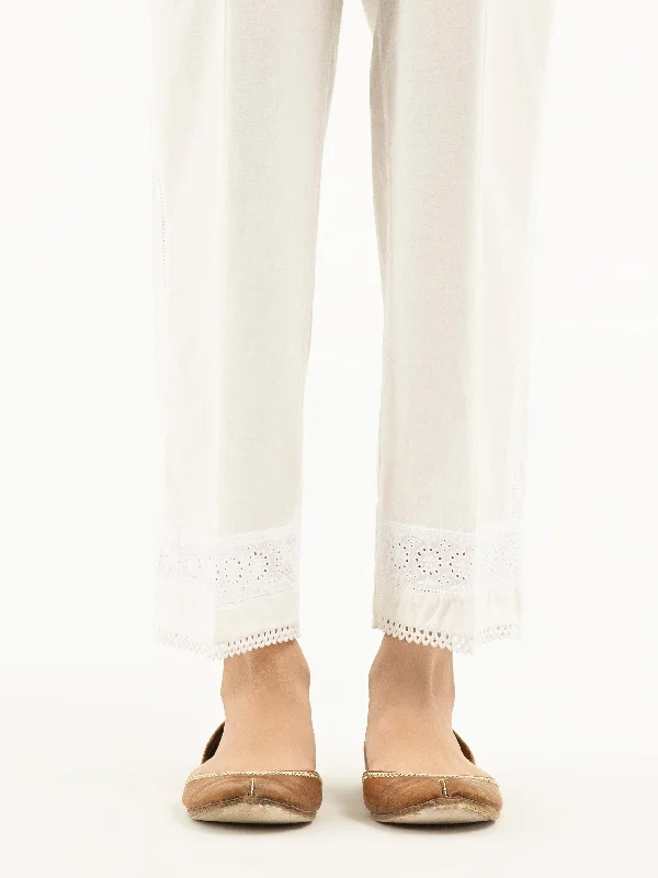 Embroidered Cambric Trousers(Pret)