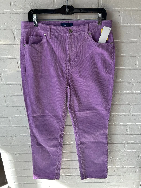 Pants Corduroy By Talbots In Purple, Size: 10p