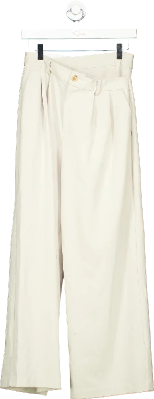 Sunder Market Cream Wide Leg Trousers UK M