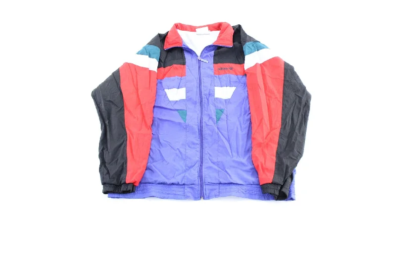 80's Adidas Embroidered Logo Multicolored Windbreaker Jacket