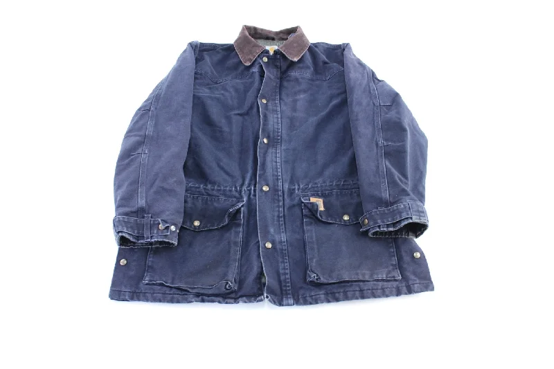 90's Carhartt Logo Patch Blue Ranch Jacket