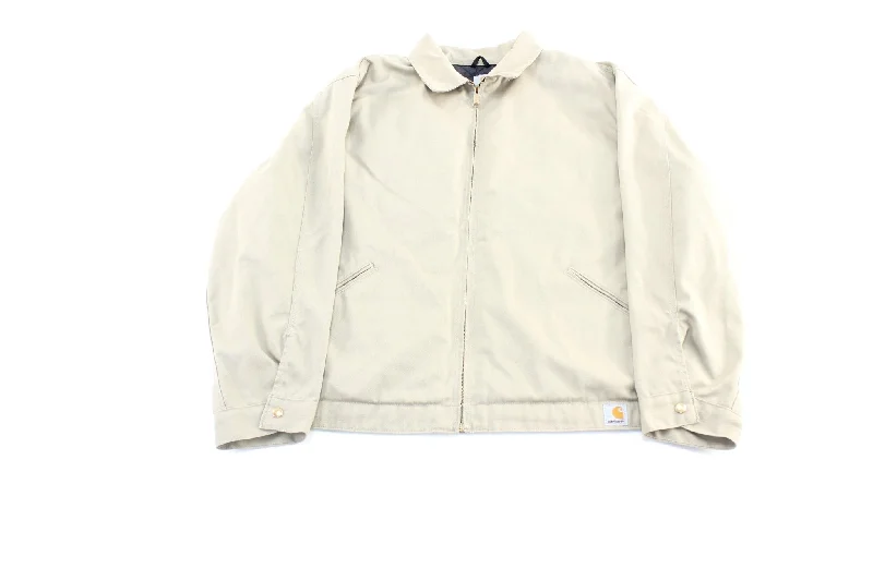 Carhartt Logo Patch Light Beige Zip Up Jacket