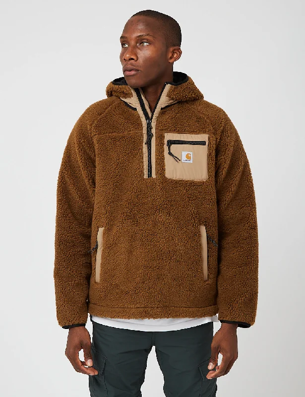 Carhartt-WIP Prentis Fleece Pullover Jacket - Tawny Brown/Leather Beige