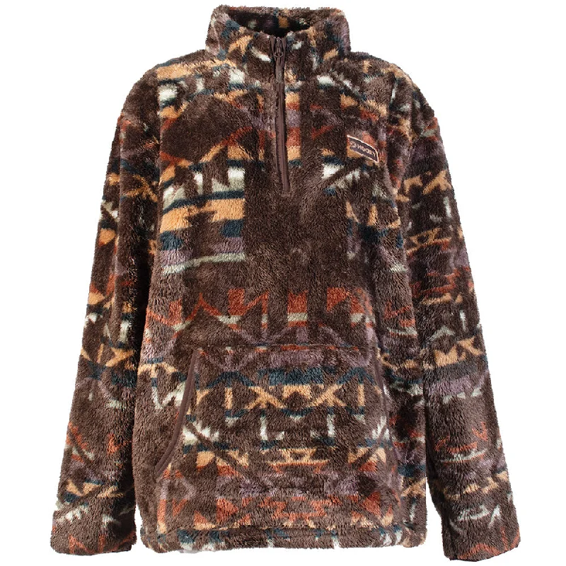 "Hooey Fleece Pullover" Brown/Aztec