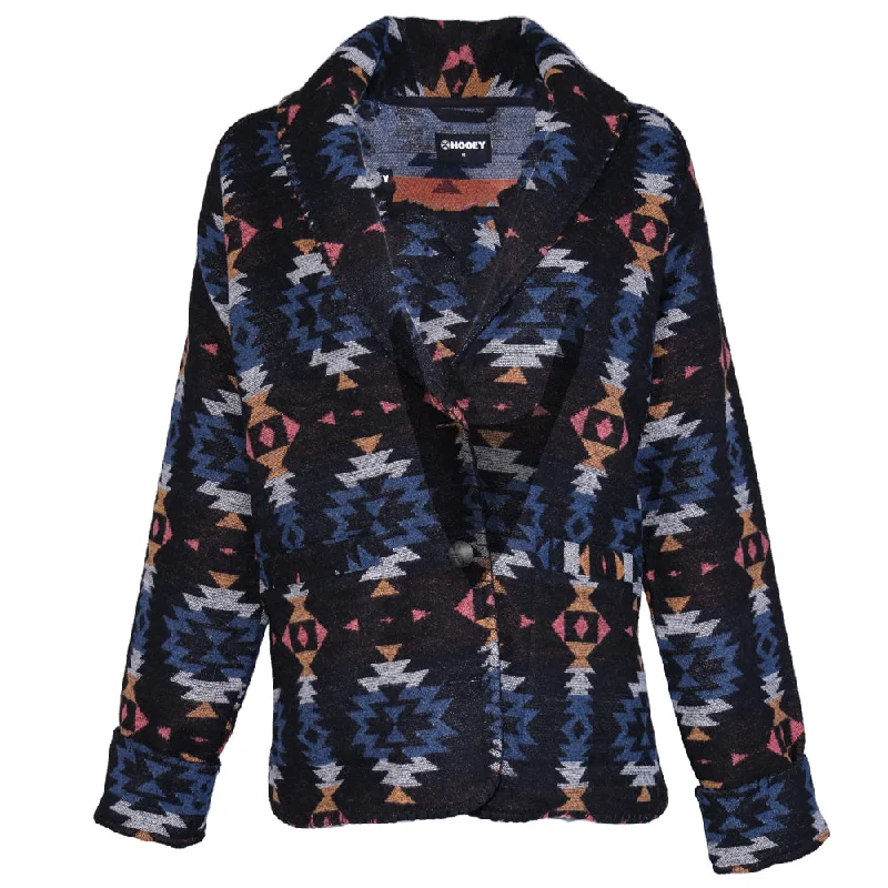 Hooey Ladies Cardigan Black/Aztec