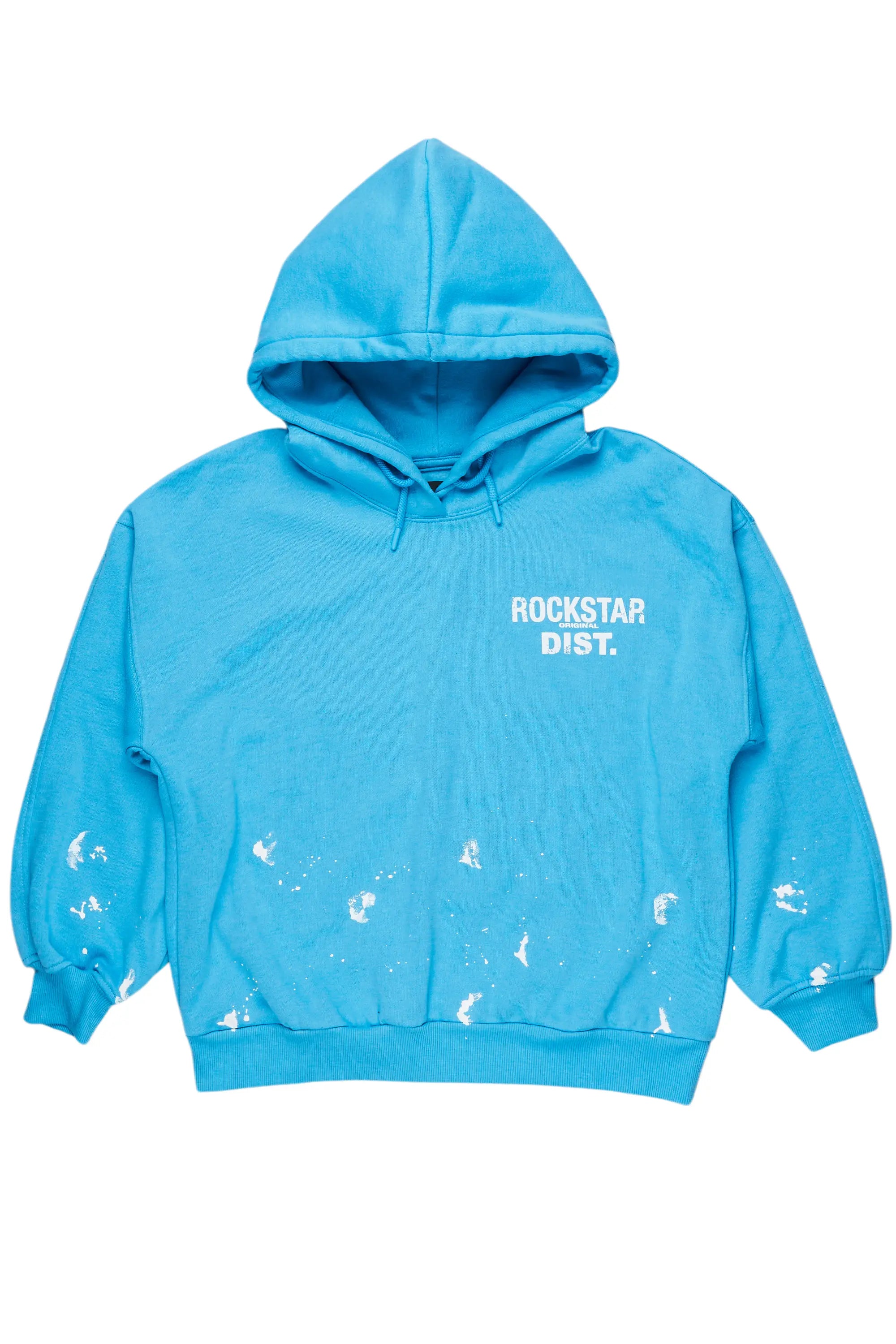 Nylia Bright Blue Oversized Hoodie