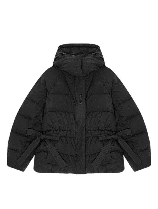 Ganni Tech Seersucker Oversized Puffer Jacket