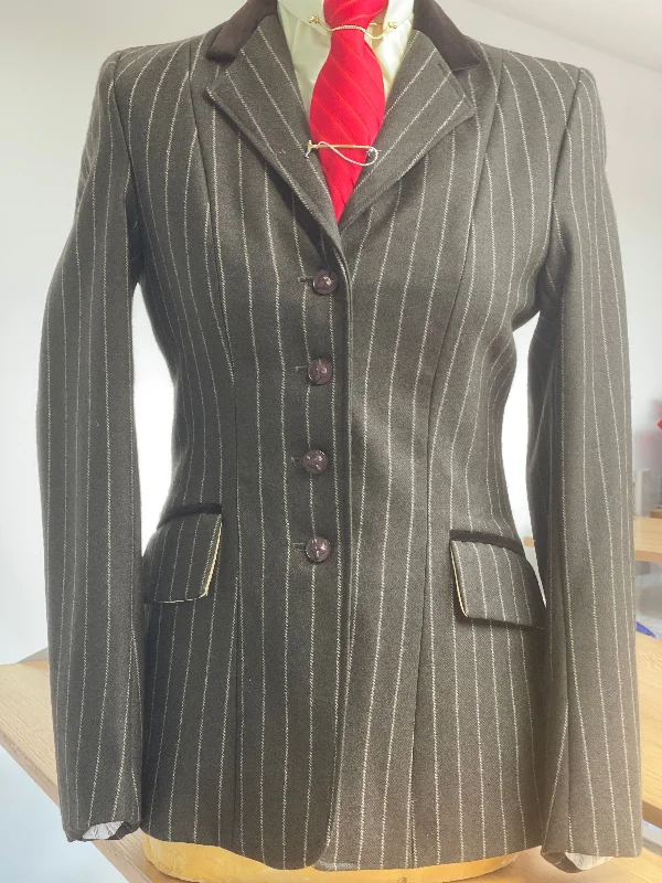 TWO IN STOCK: Princess Cut Brown pinstripe tweed (Size 8 & Size 10-12)