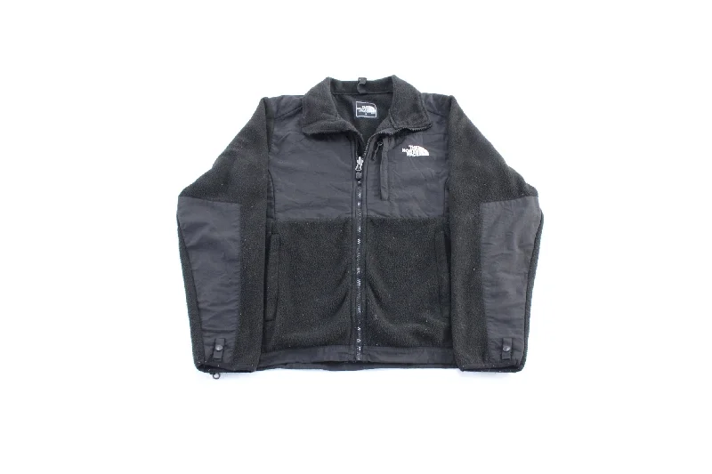 Women's The North Face Embroidered Logo Black Fleece Zip Up Jacket