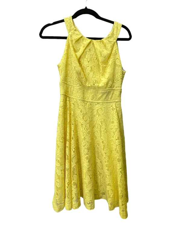 Dress Casual Midi By Cmc In Yellow, Size: S