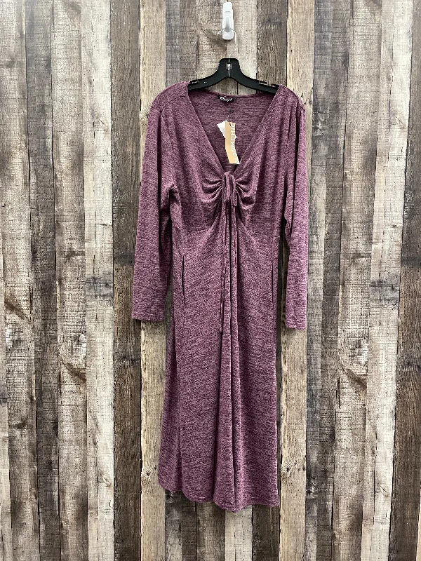 Dress Casual Midi By Cme In Purple, Size: M