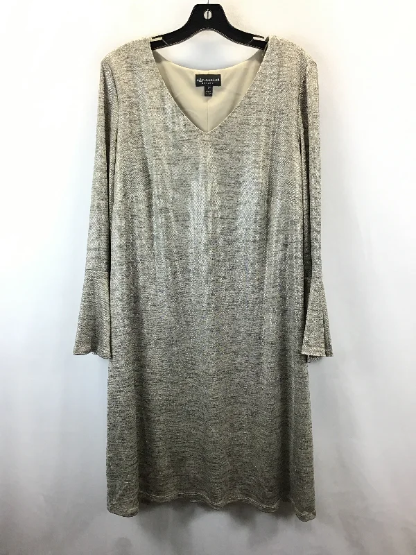 Dress Casual Midi By Connected Apparel In Gold, Size: 14