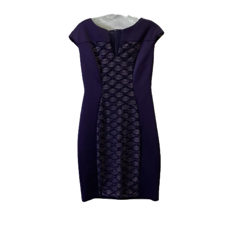 Dress Casual Midi By Connected Apparel In Purple, Size: 4