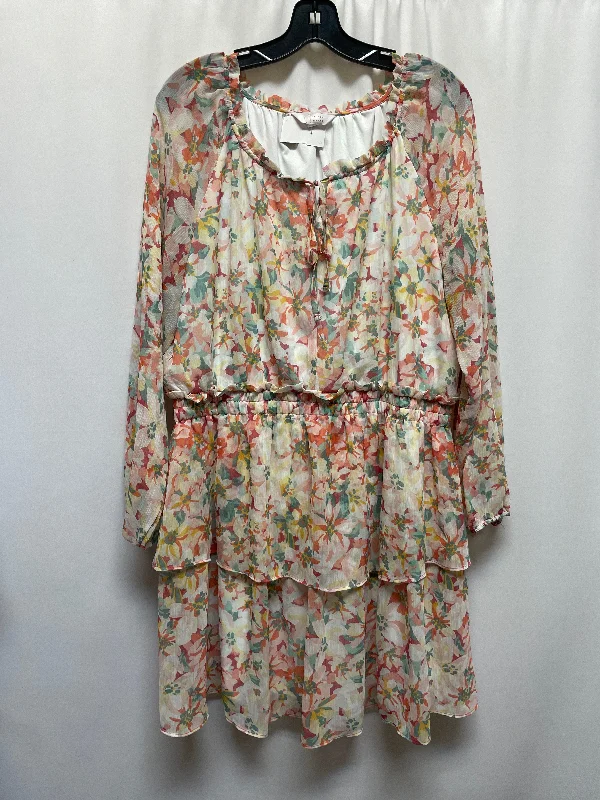 Dress Casual Midi By Lc Lauren Conrad In Pink, Size: Xl