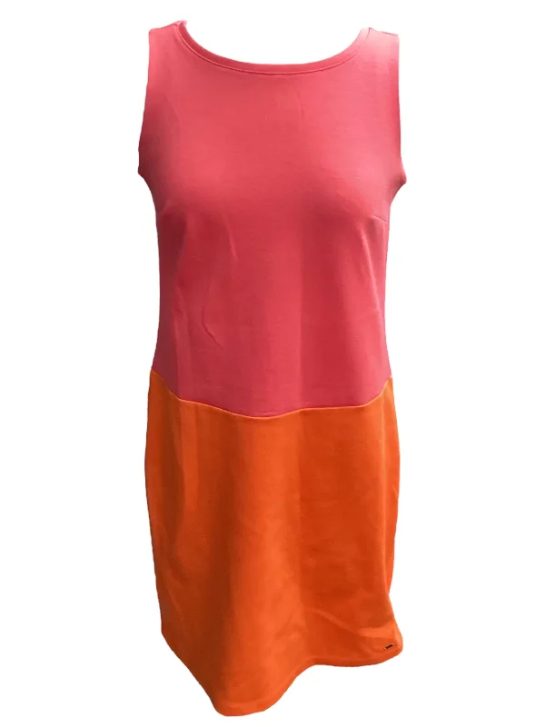 Dress Casual Midi By Tommy Hilfiger In Orange & Pink, Size: S