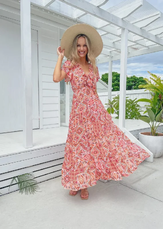 Lilly Maxi dress orange multi