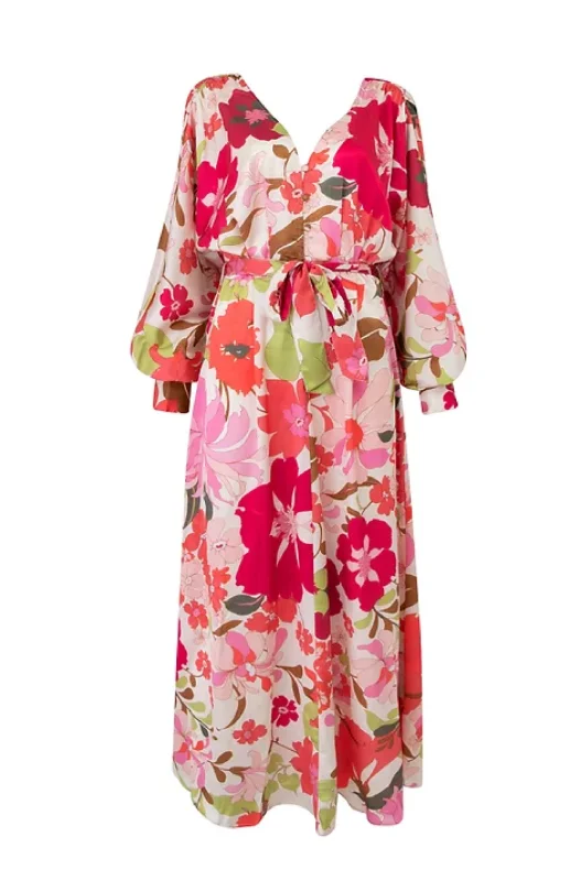 Pink Floral Maxi Dress