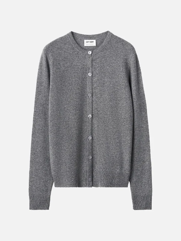 Classic Cashmere Cardigan in Grey