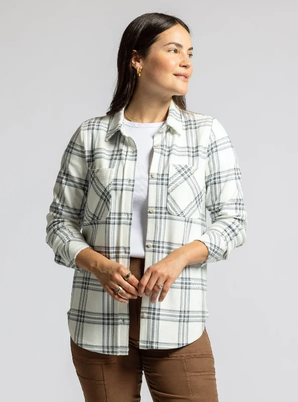 IVORY CHARCOAL PLAID