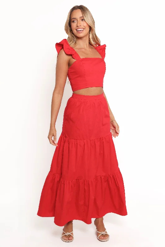 Roxia Skirt Set - Red